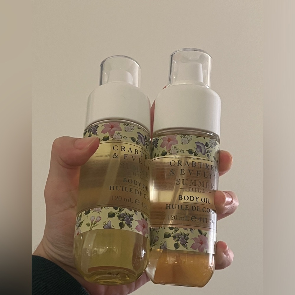 Crabtree & Evelyn Body Oil - Summer Hill - 4 fl oz, Lot of 2